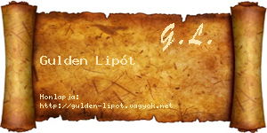 Gulden Lipót névjegykártya